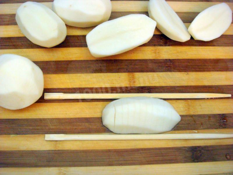 Шаг 1 приготовления Картофель в апельсиновой глазури новогодний гарнир
