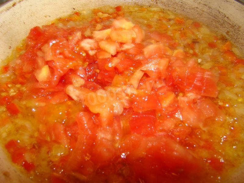 Шаг 8 приготовления Рис с арахисом и овощами на гарнир к рыбе