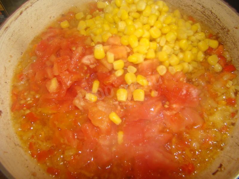 Шаг 9 приготовления Рис с арахисом и овощами на гарнир к рыбе