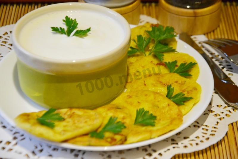 Обложка рецепта Кабачковые оладушки с чесноком и укропом