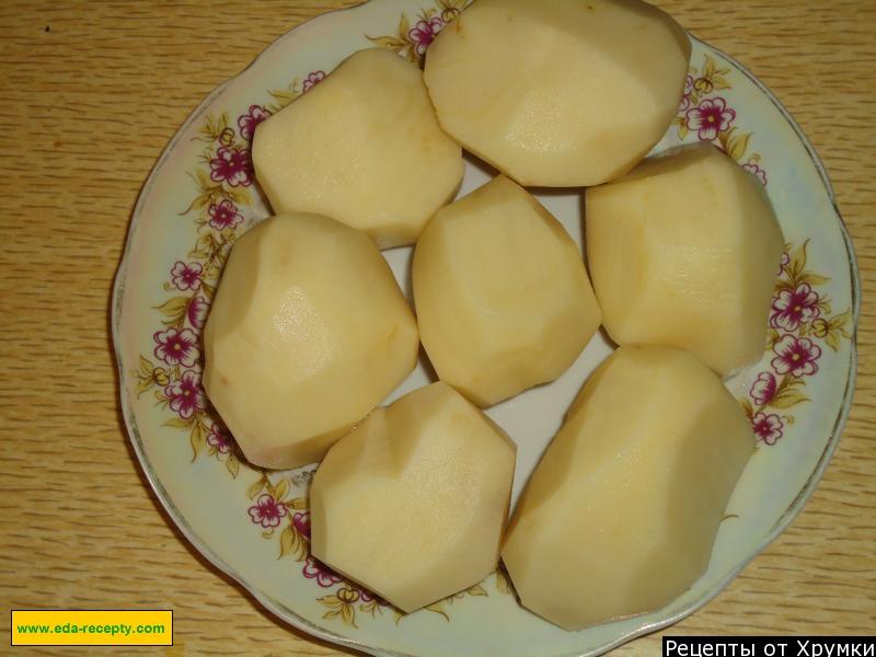 Шаг 1 приготовления Картошка гармошка с зеленью и чесноком