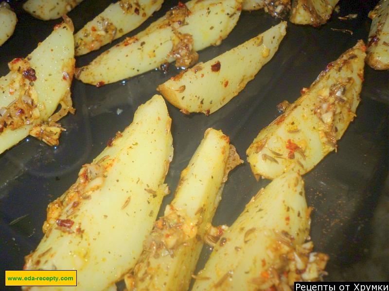 Шаг 5 приготовления Постный картофель по деревенски