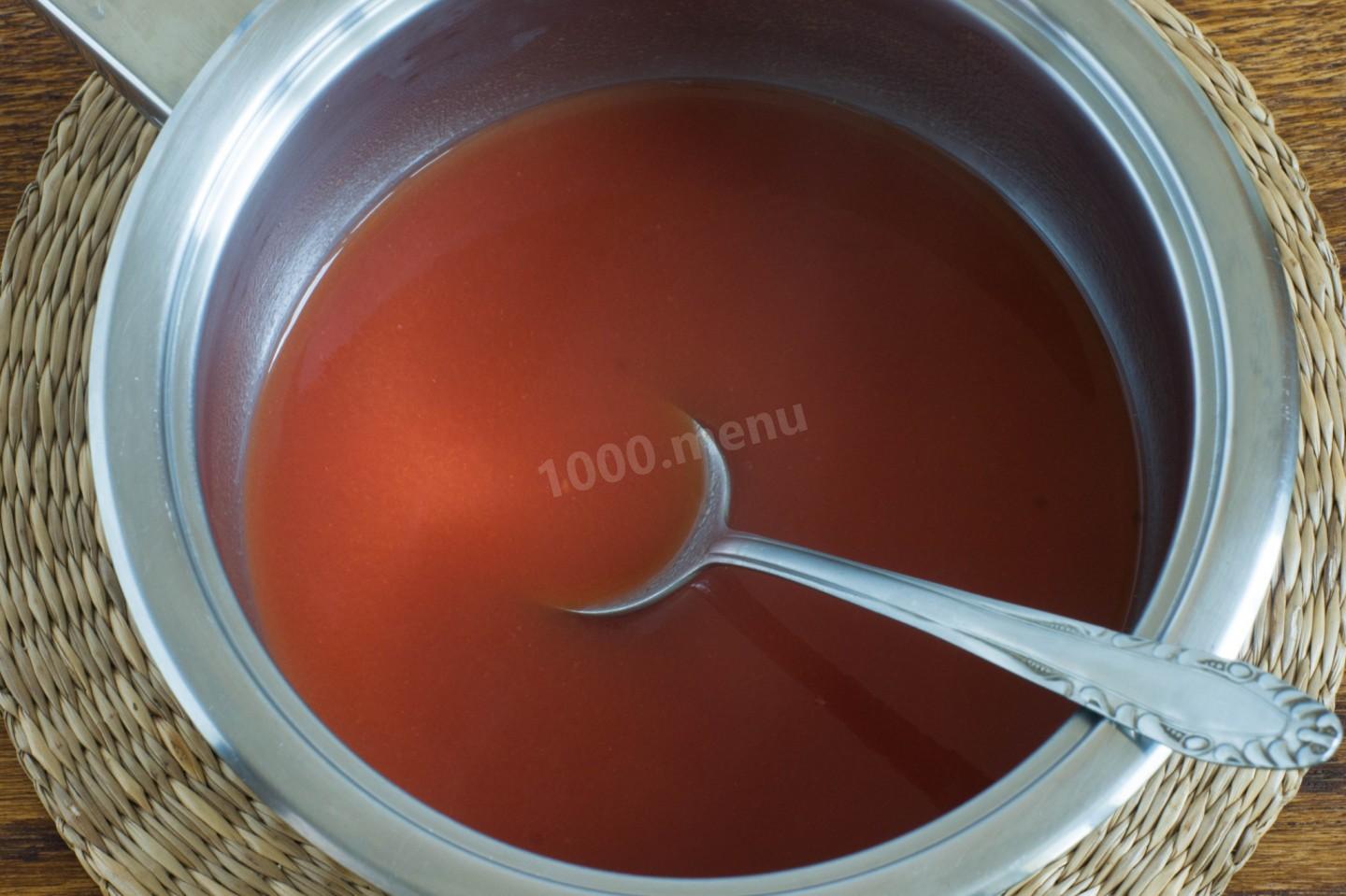 Шаг 3 приготовления Домашний соус из томатной пасты
