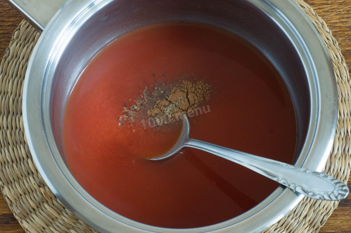 Шаг 4 приготовления Домашний соус из томатной пасты