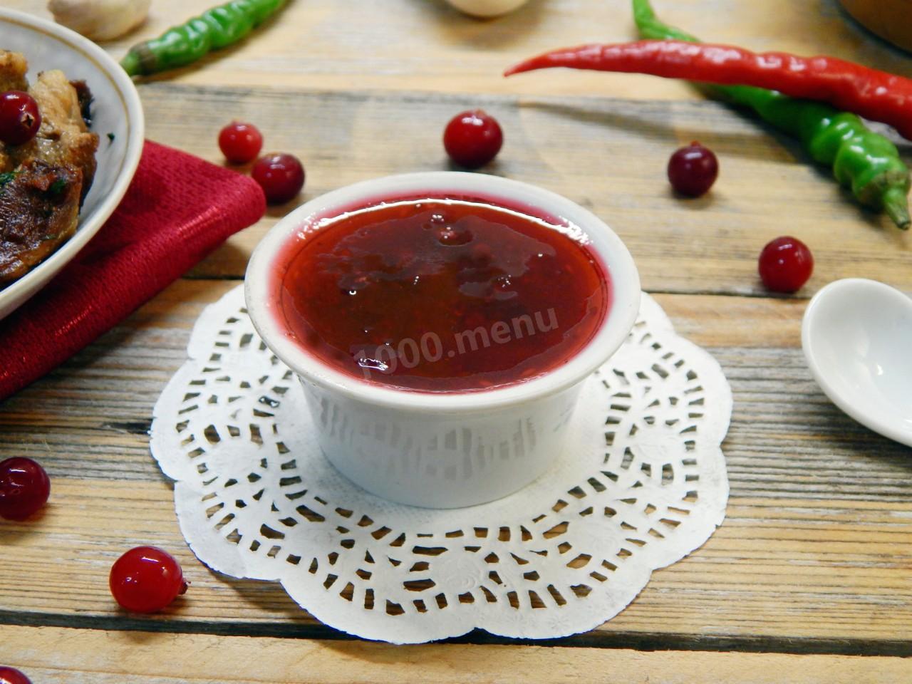 Шаг 6 приготовления Клюквенный соус к мясу
