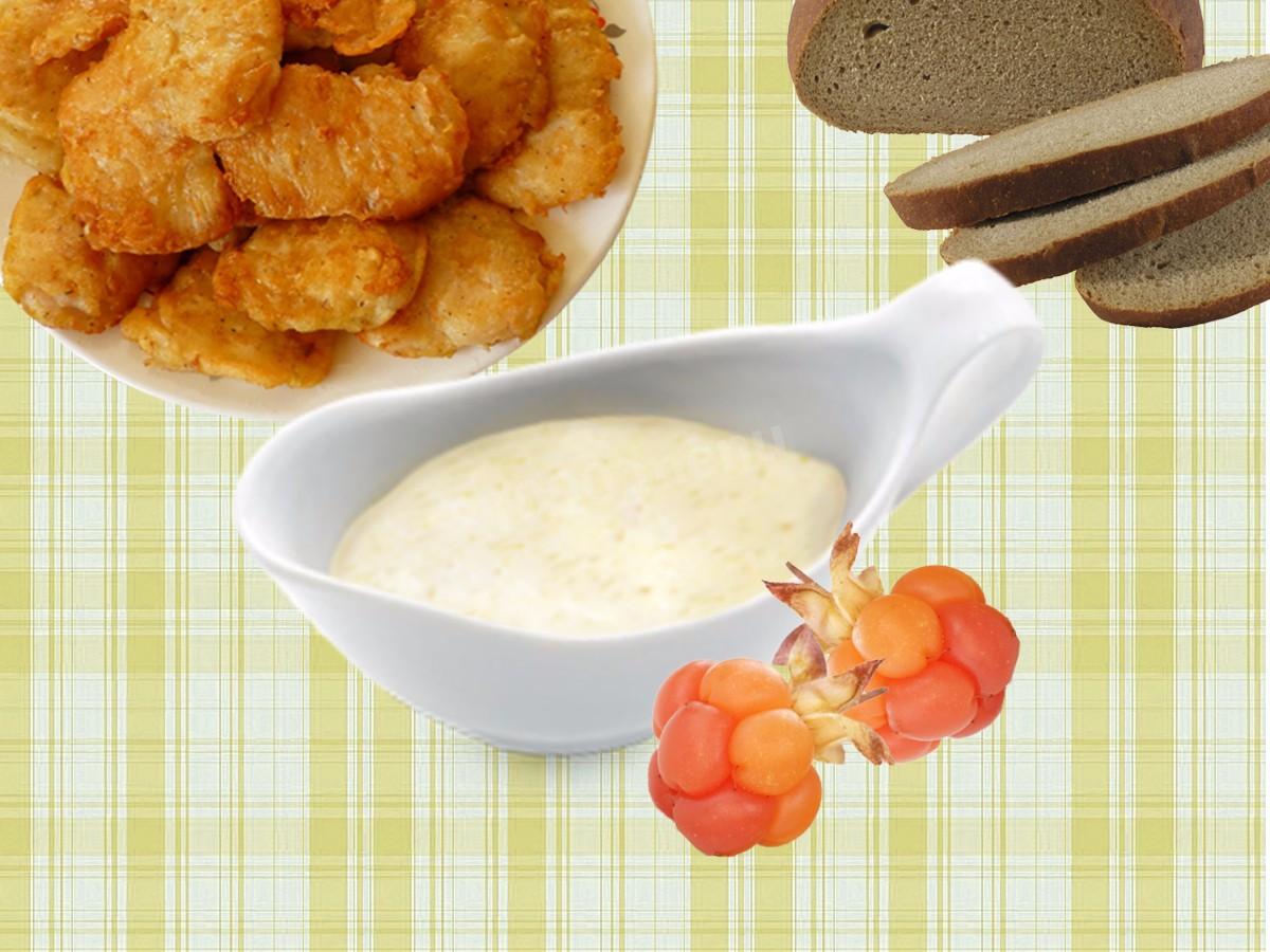 Обложка рецепта Соус для рыбы из морошки