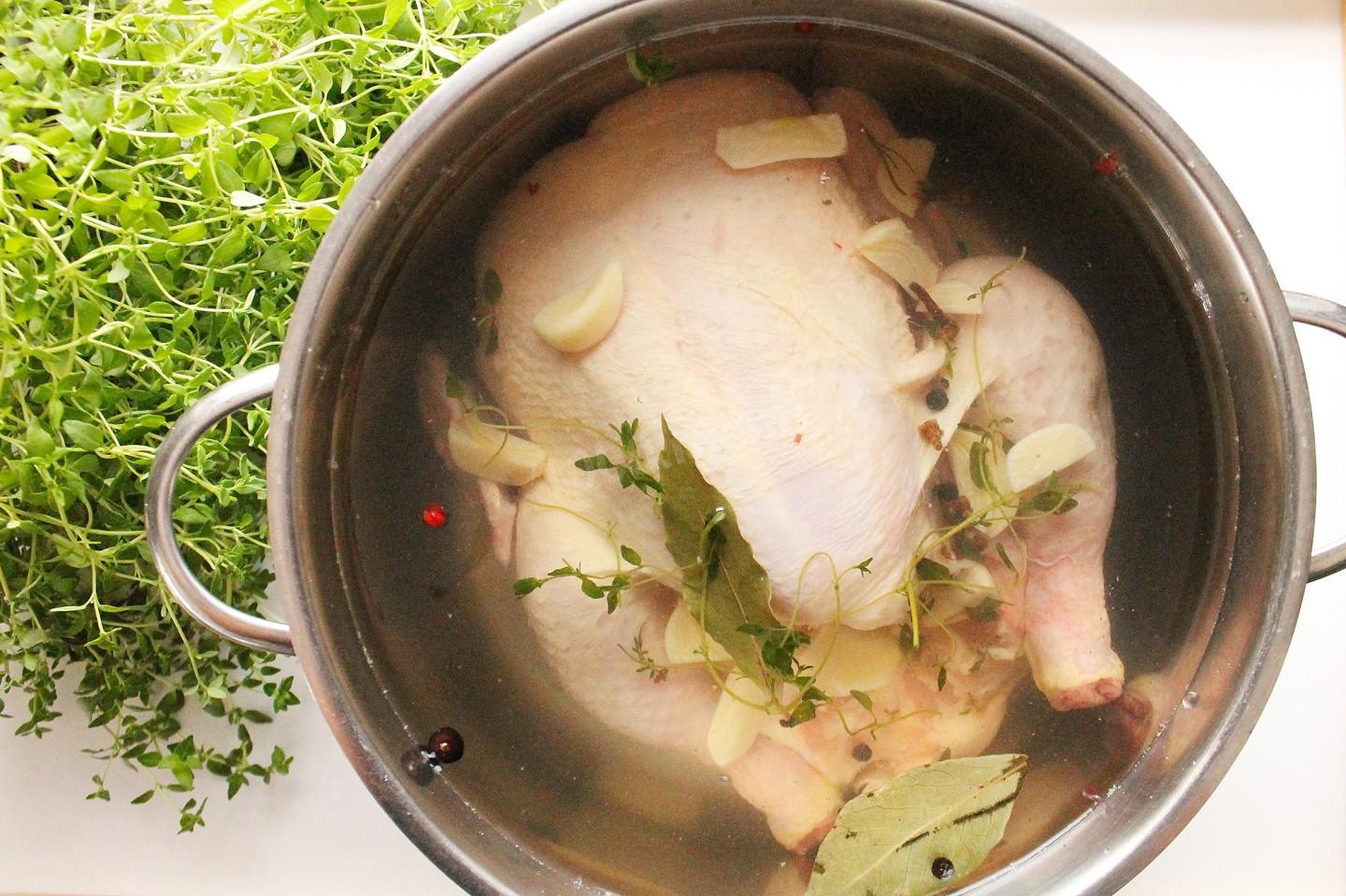 Шаг 6 приготовления Маринад для копчения курицы горячего копчения