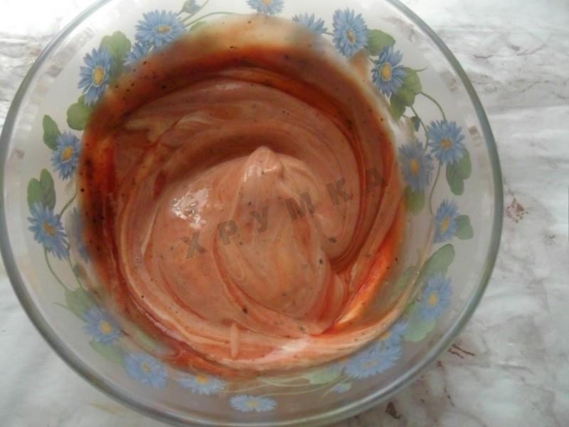 Шаг 5 приготовления Соус кетчунез с петрушкой