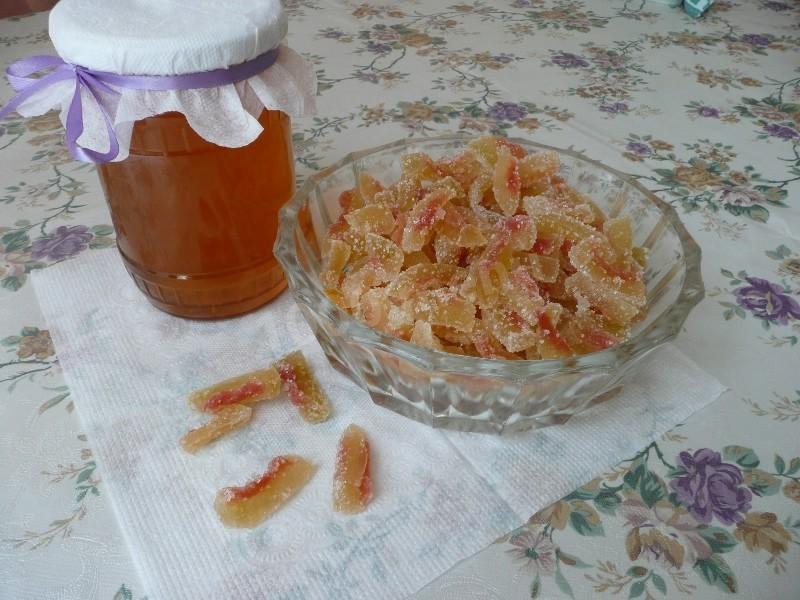 Шаг 7 приготовления Цукаты из арбузных корок