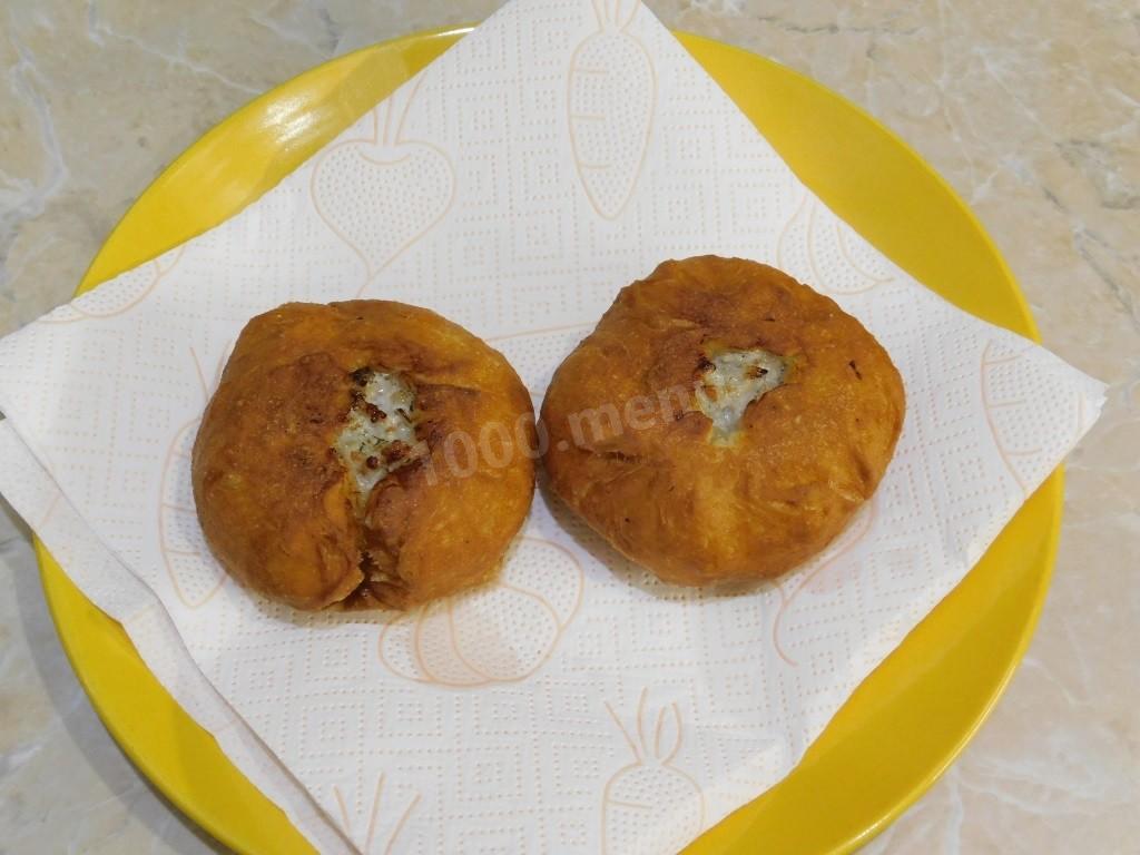 Шаг 10 приготовления Беляши на сковороде с мясом жареные