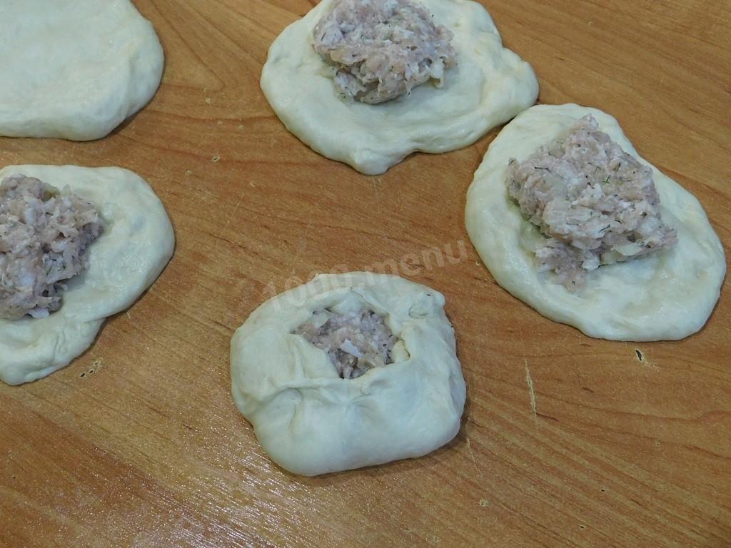 Шаг 7 приготовления Беляши на сковороде с мясом жареные