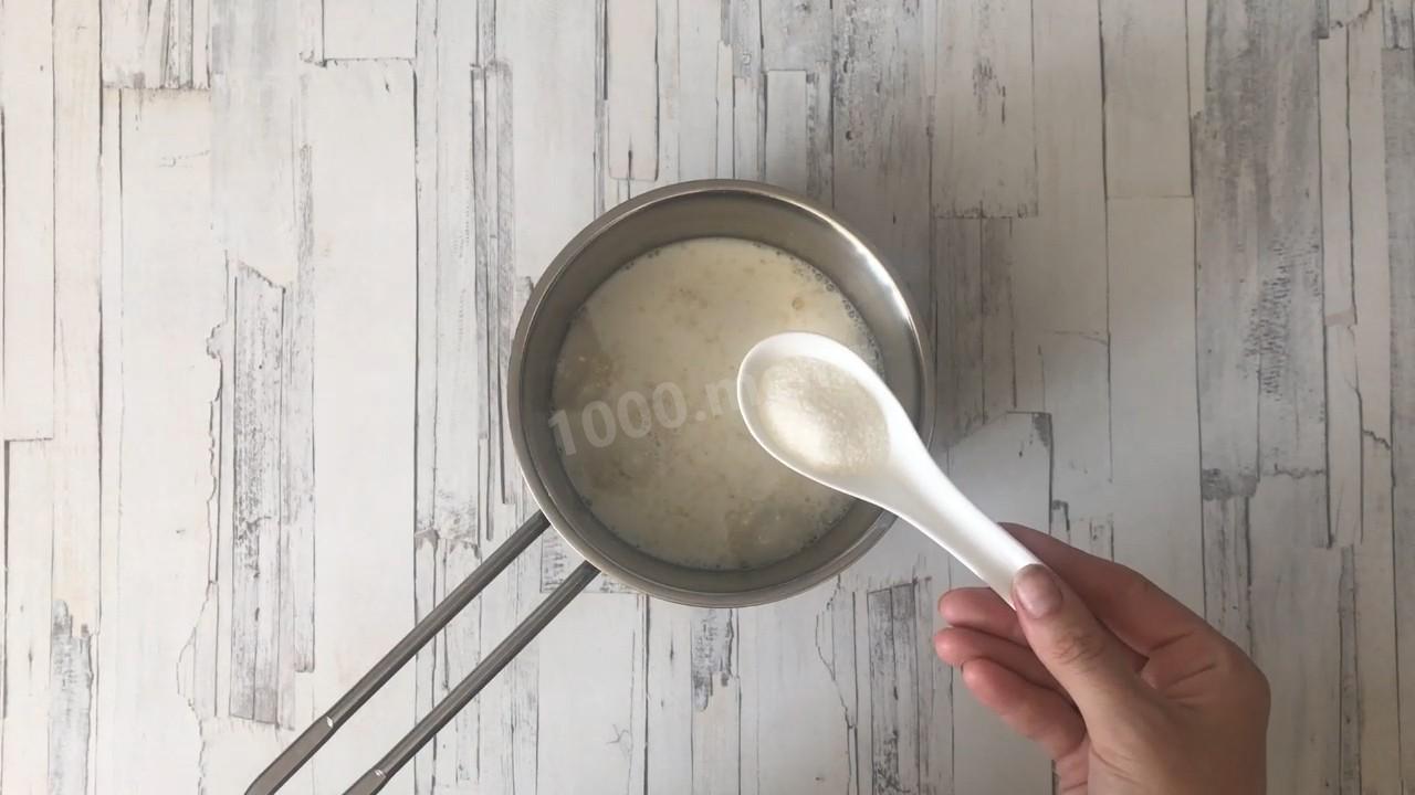 Шаг 4 приготовления Суфле Птичье молоко с желатином