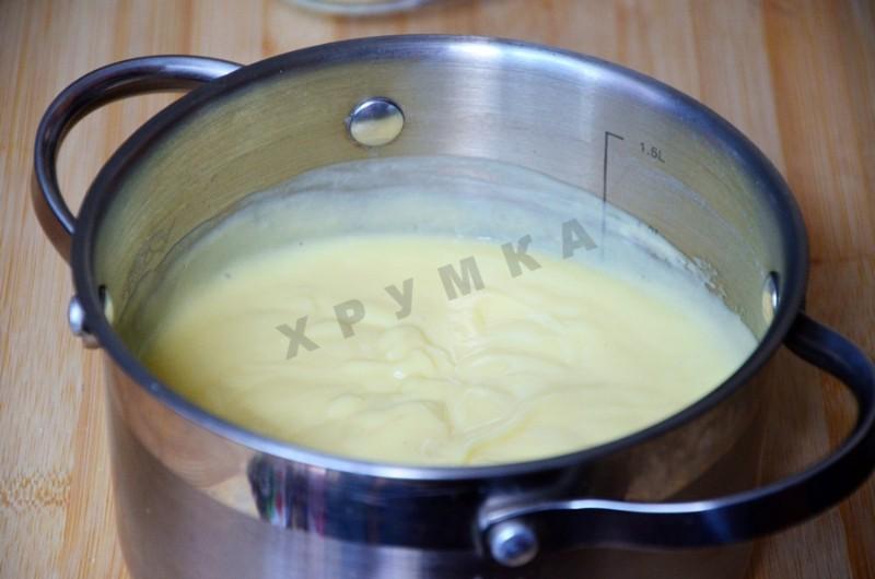 Шаг 5 приготовления Заварной крем Пломбир