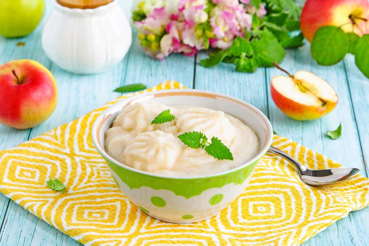 Шаг 10 приготовления Яблочный мусс на манной крупе