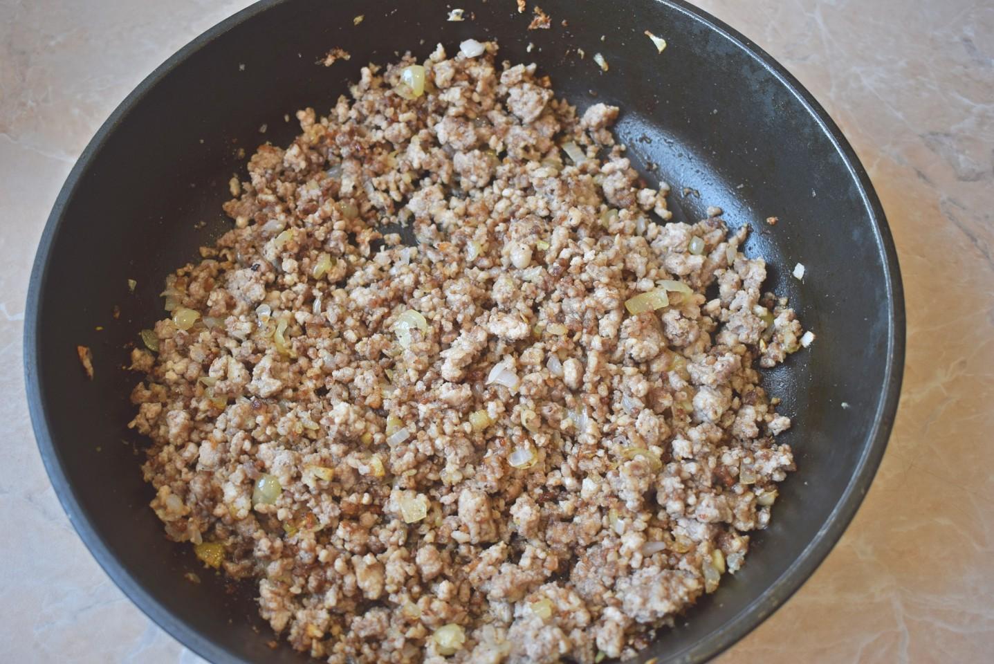 Шаг 9 приготовления Фаршированные блины с мясным фаршем