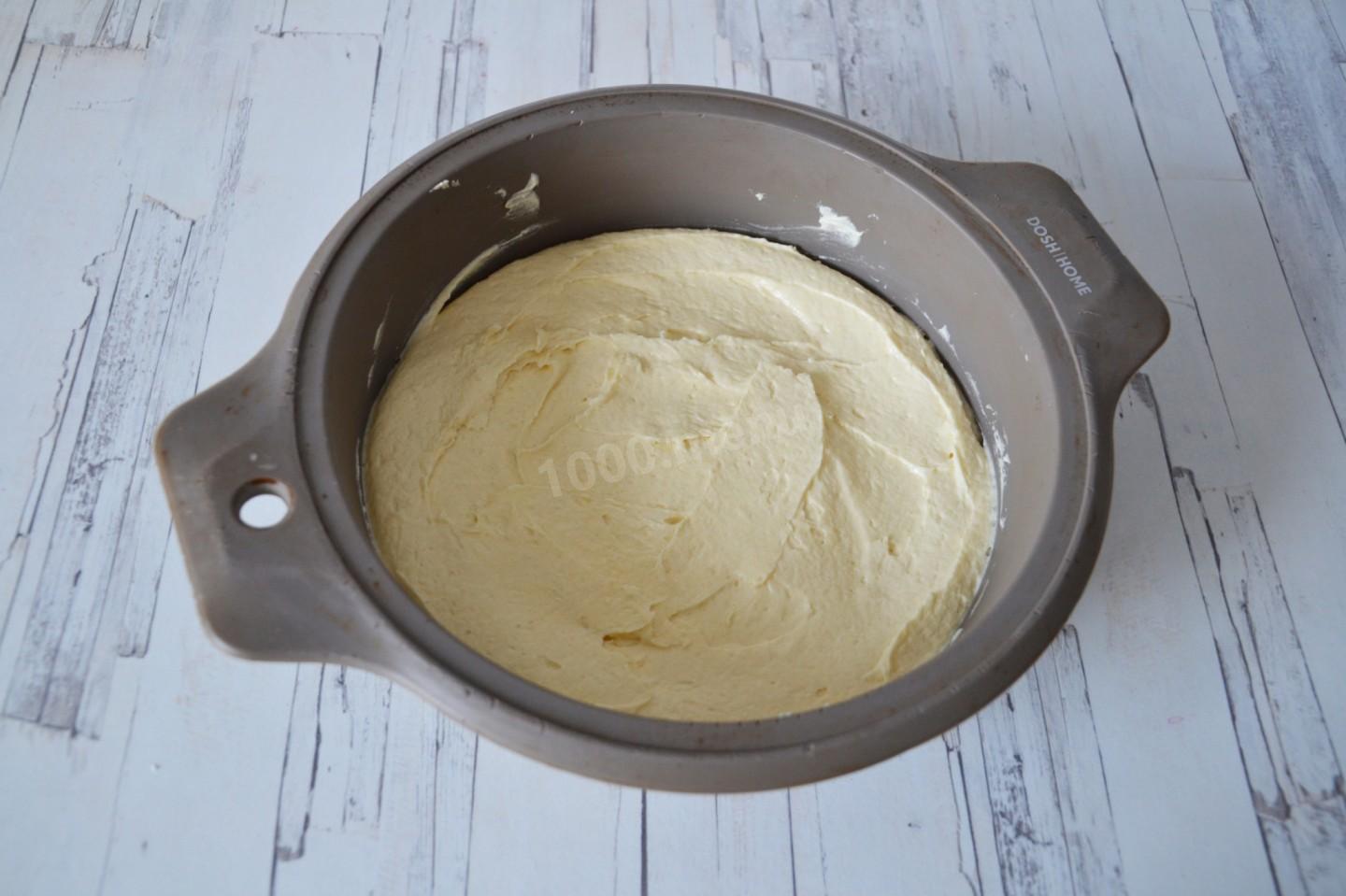 Шаг 11 приготовления Пирог с творогом и вишней