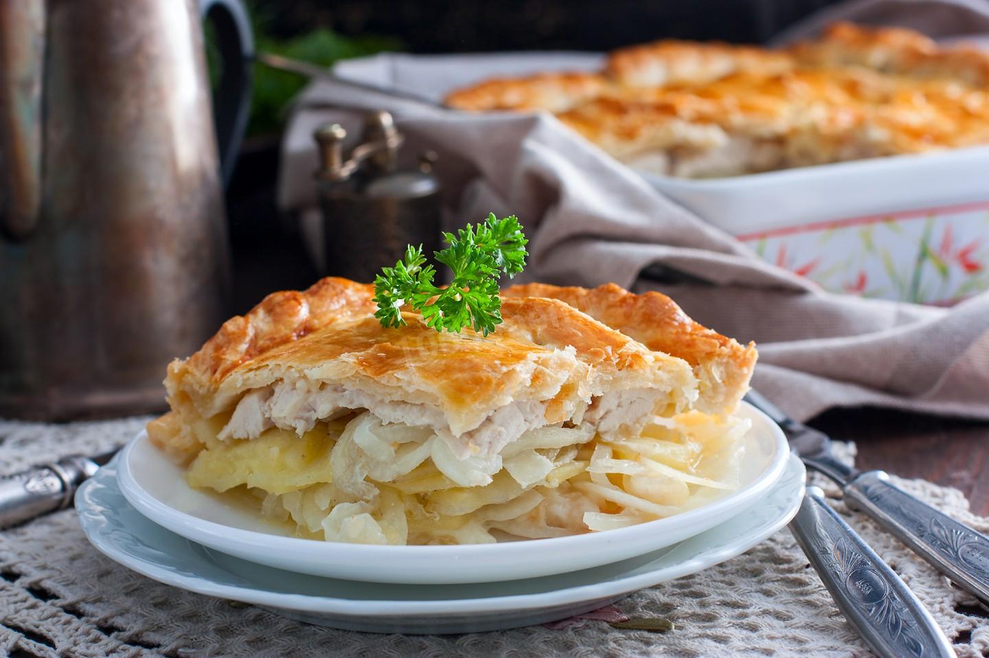 Обложка рецепта Кубите пирог с курицей