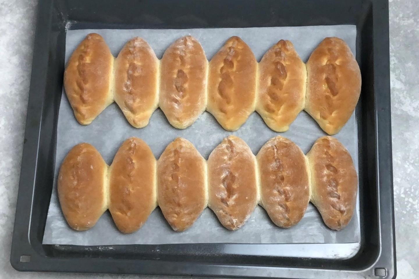 Шаг 23 приготовления Пирожки с рисом и яйцом в духовке