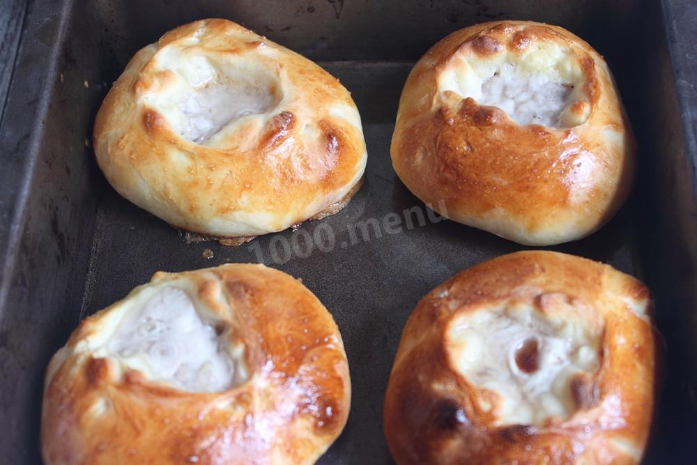 Шаг 9 приготовления Беляши с мясом в духовке