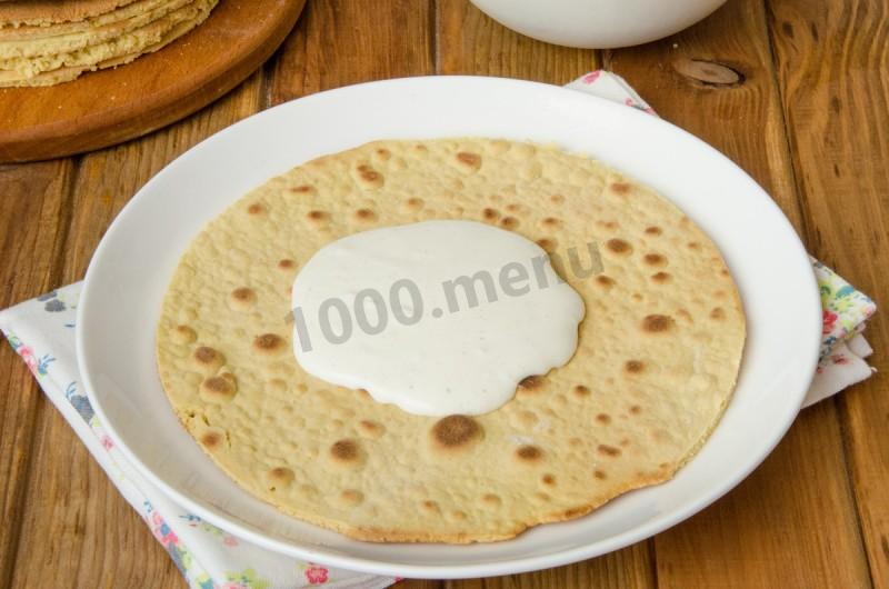 Шаг 23 приготовления Медовик на сковороде