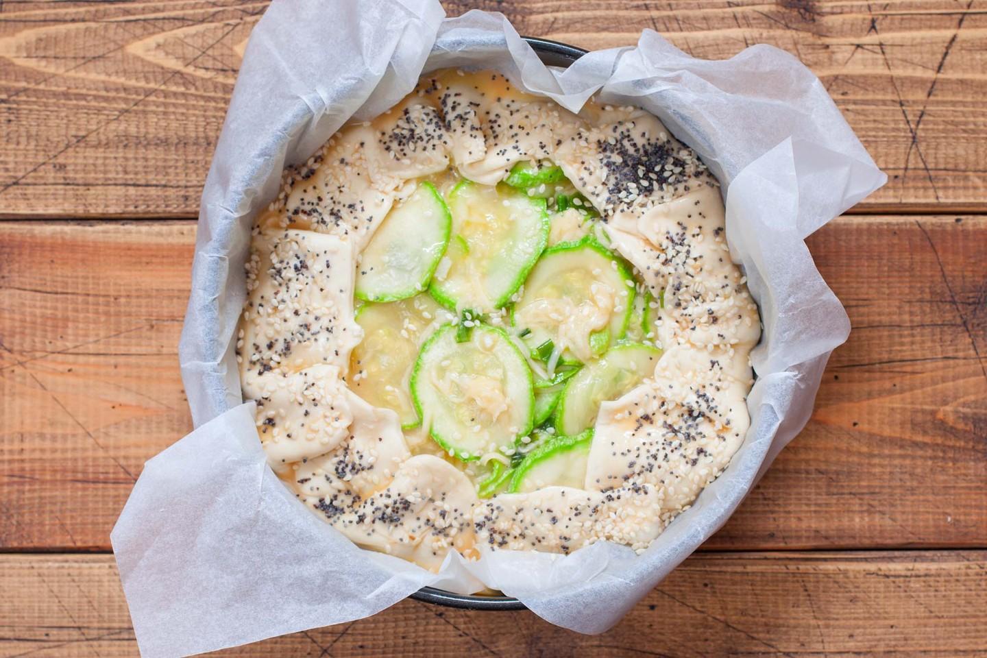 Шаг 9 приготовления Пирог кабачковый в духовке