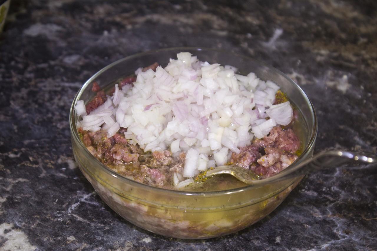Шаг 11 приготовления Чуду с мясом