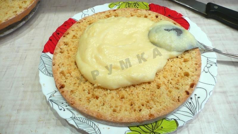 Шаг 21 приготовления Торт Ромашка