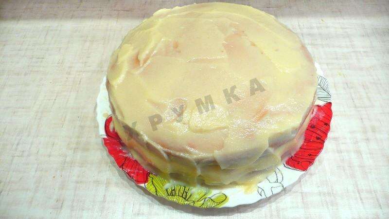 Шаг 22 приготовления Торт Ромашка