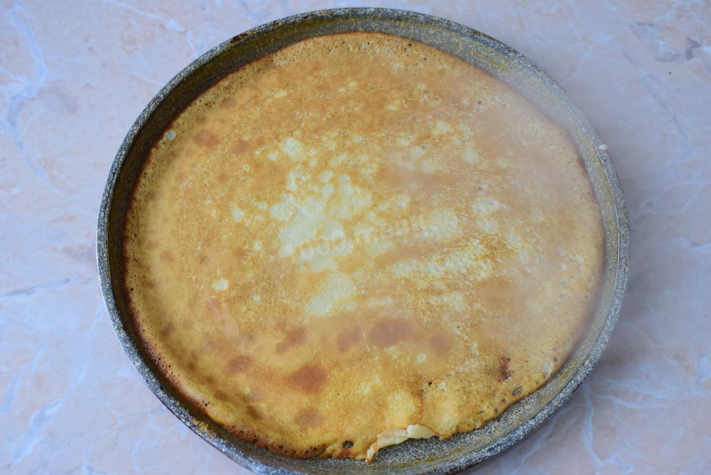 Шаг 5 приготовления Блинчики с начинкой из яблок и корицей