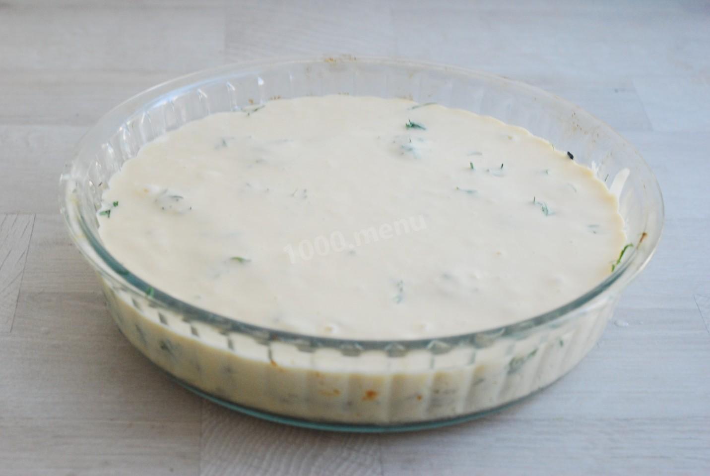 Шаг 12 приготовления Заливной пирог с мясом на кефире простой
