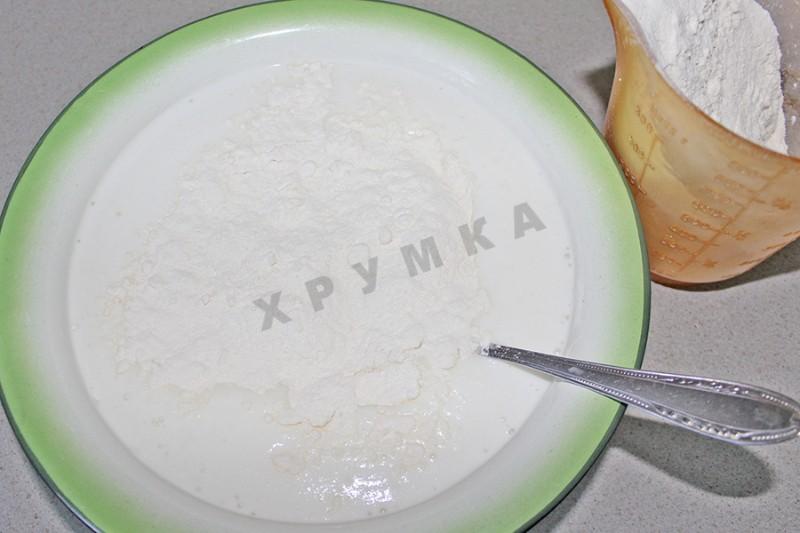 Шаг 5 приготовления Кребли на кефире по немецки