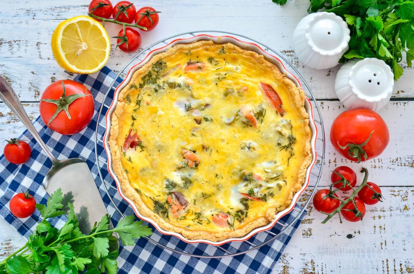 Шаг 17 приготовления Киш с рыбой