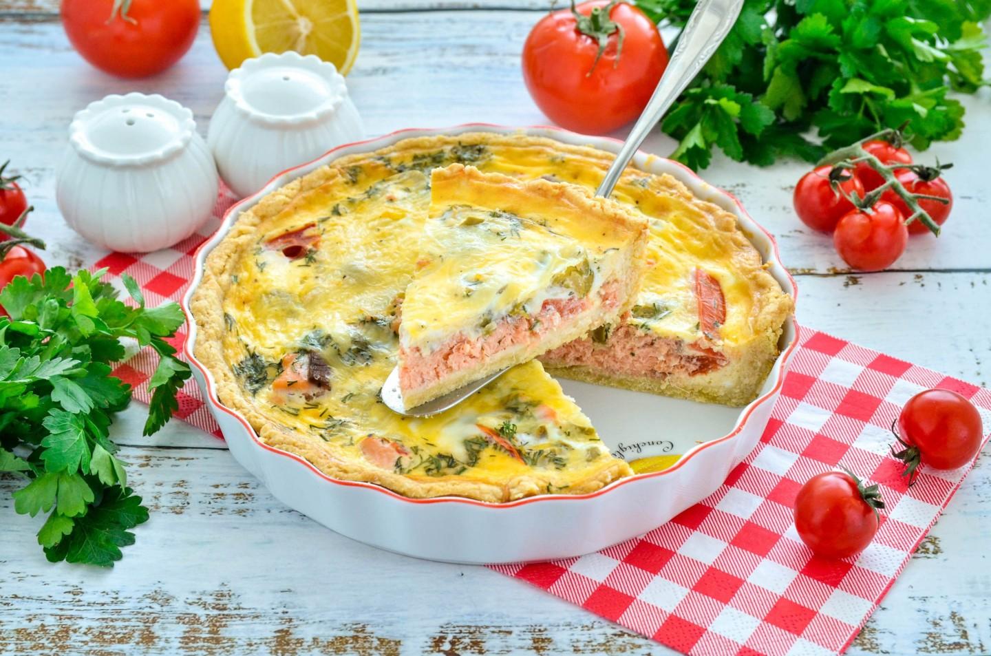 Обложка рецепта Киш с рыбой