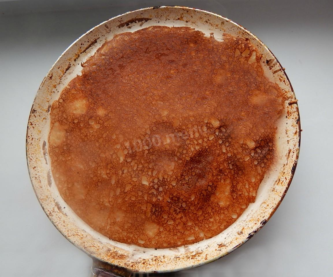 Шаг 6 приготовления Блины из ржаной муки