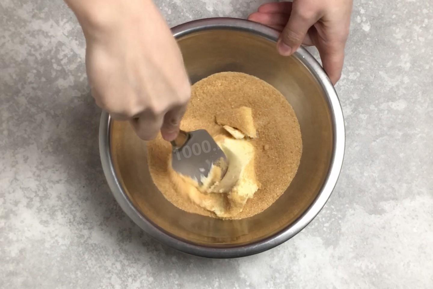 Шаг 2 приготовления Шоколадное печенье с трещинками