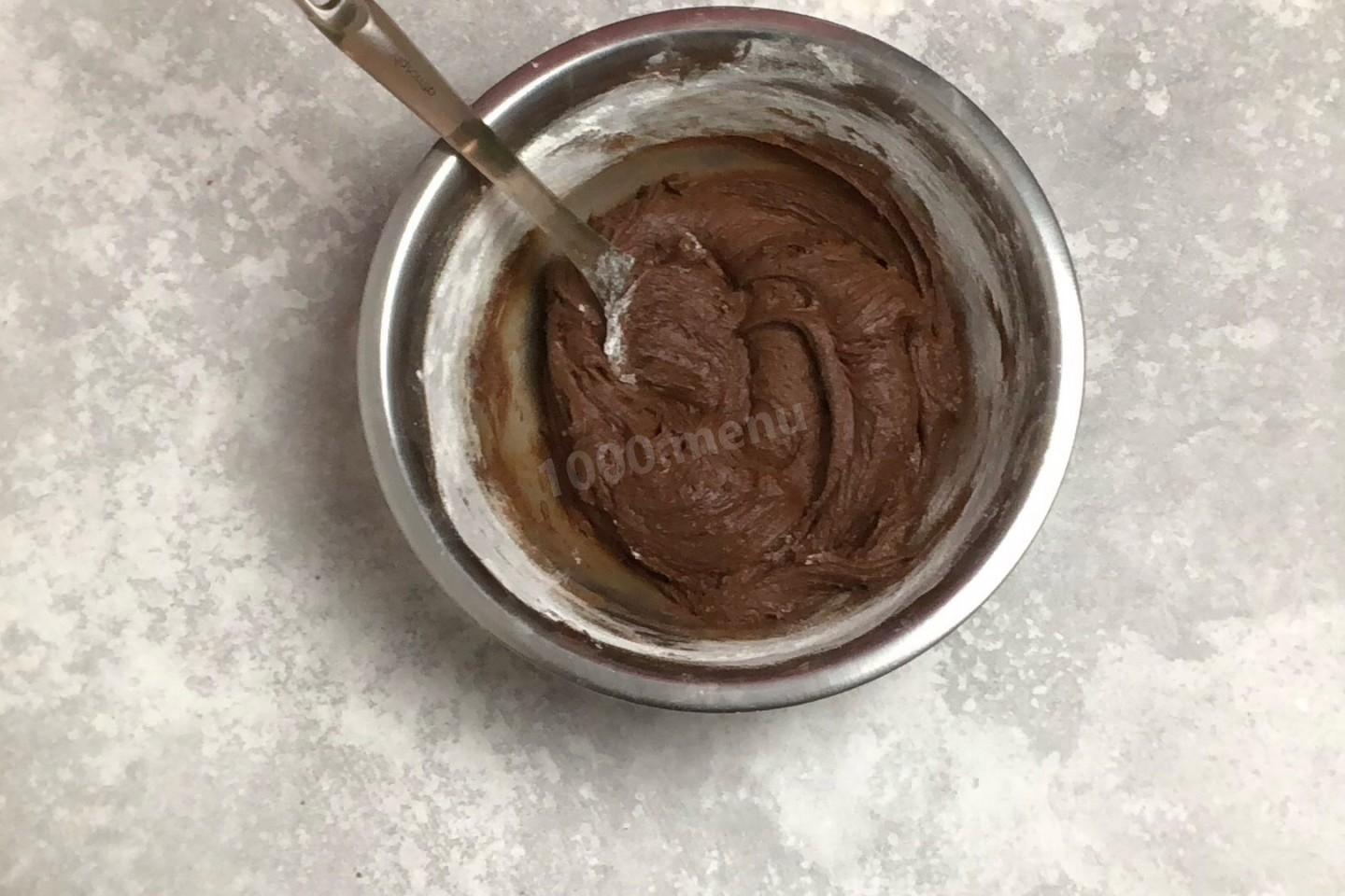 Шаг 6 приготовления Шоколадное печенье с трещинками