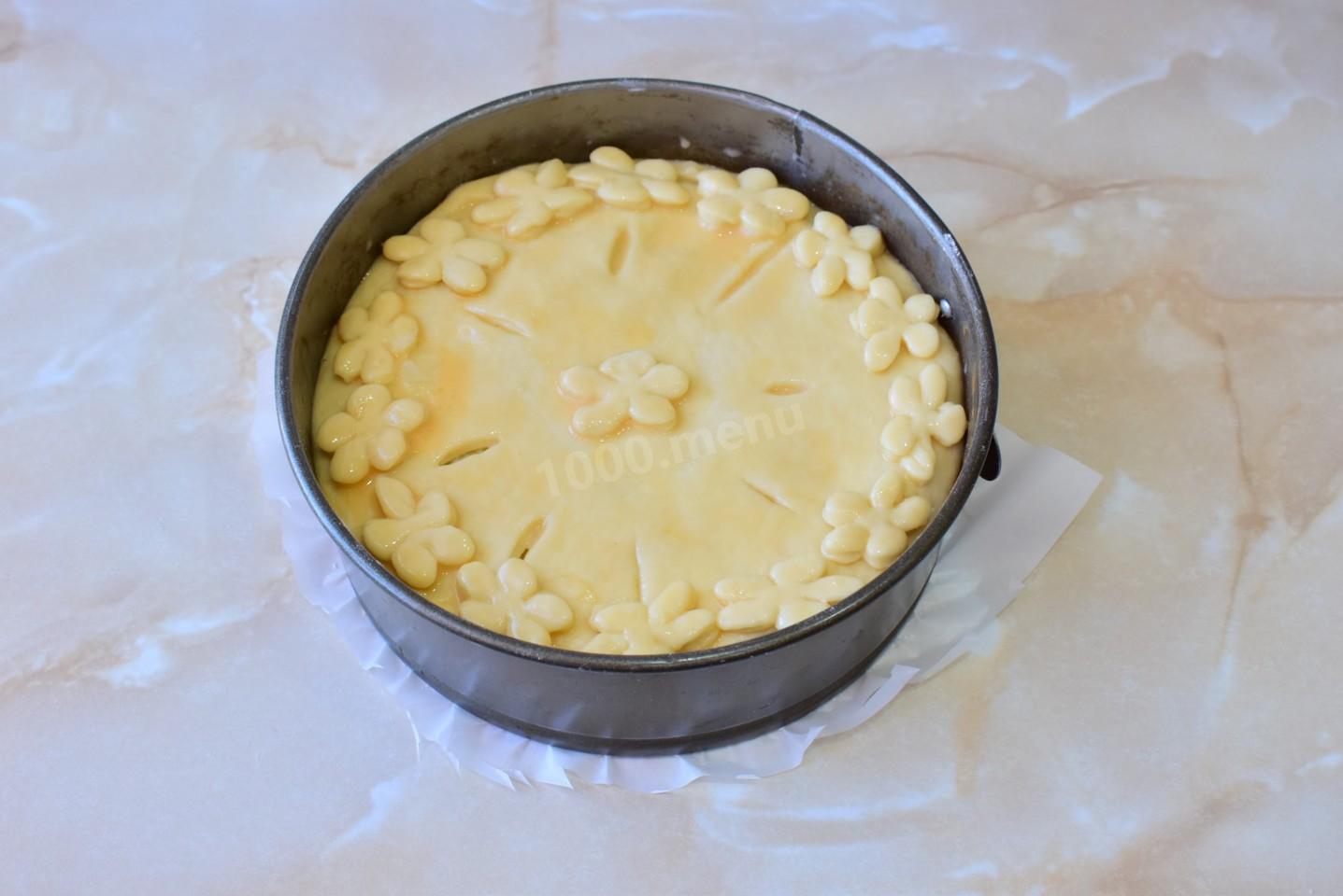 Шаг 11 приготовления Пирог с рисом и яйцом в духовке