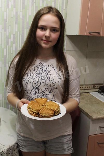 Шаг 9 приготовления Мягкие вафли в вафельнице на газу