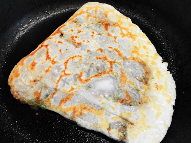 Шаг 14 приготовления Китайские лепешки с мясом