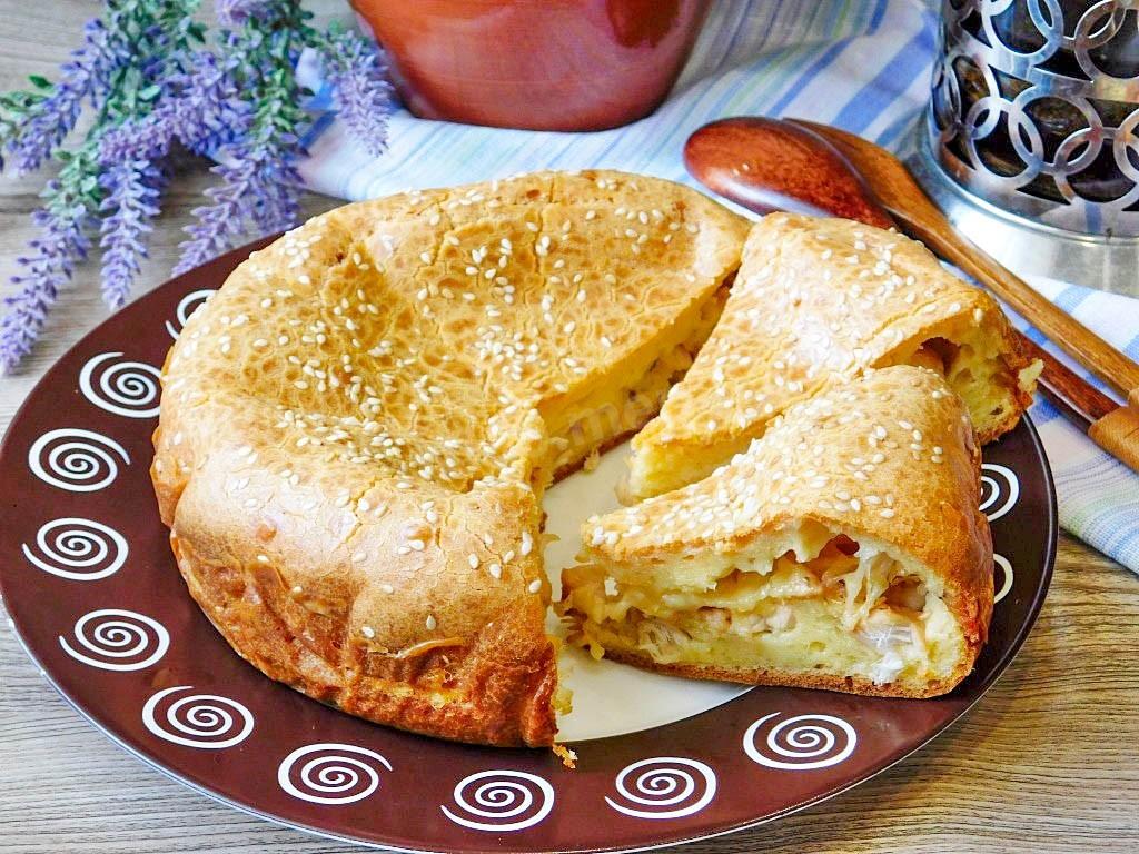 Обложка рецепта Пирог с курицей и сыром