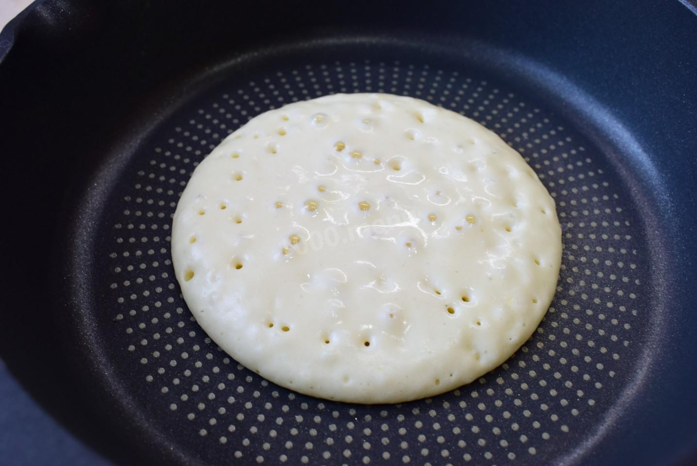 Шаг 7 приготовления Панкейки из рисовой муки
