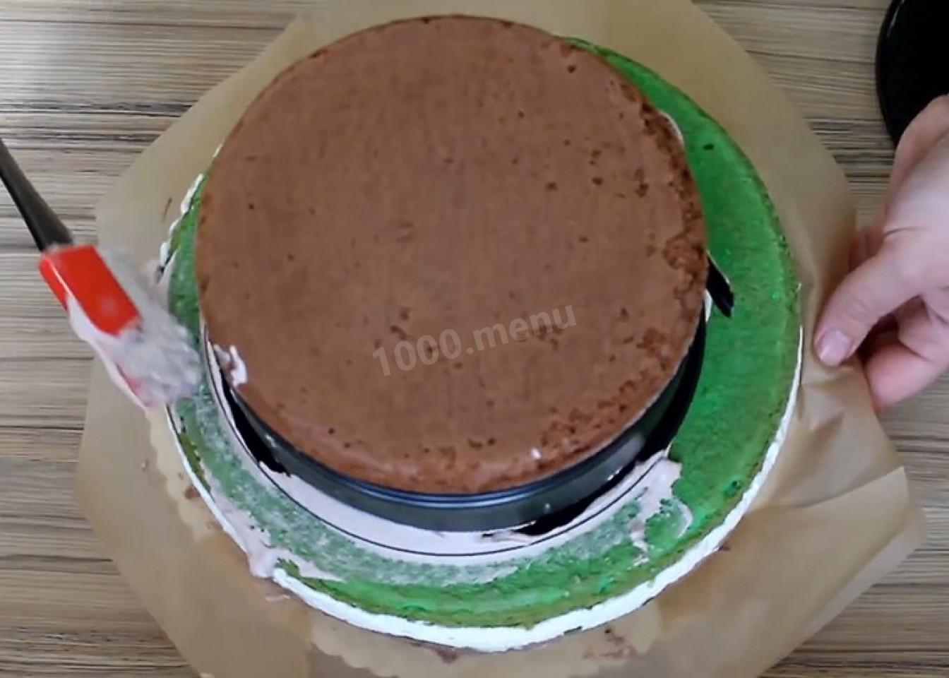 Шаг 9 приготовления Торт Черепашки ниндзя без мастики
