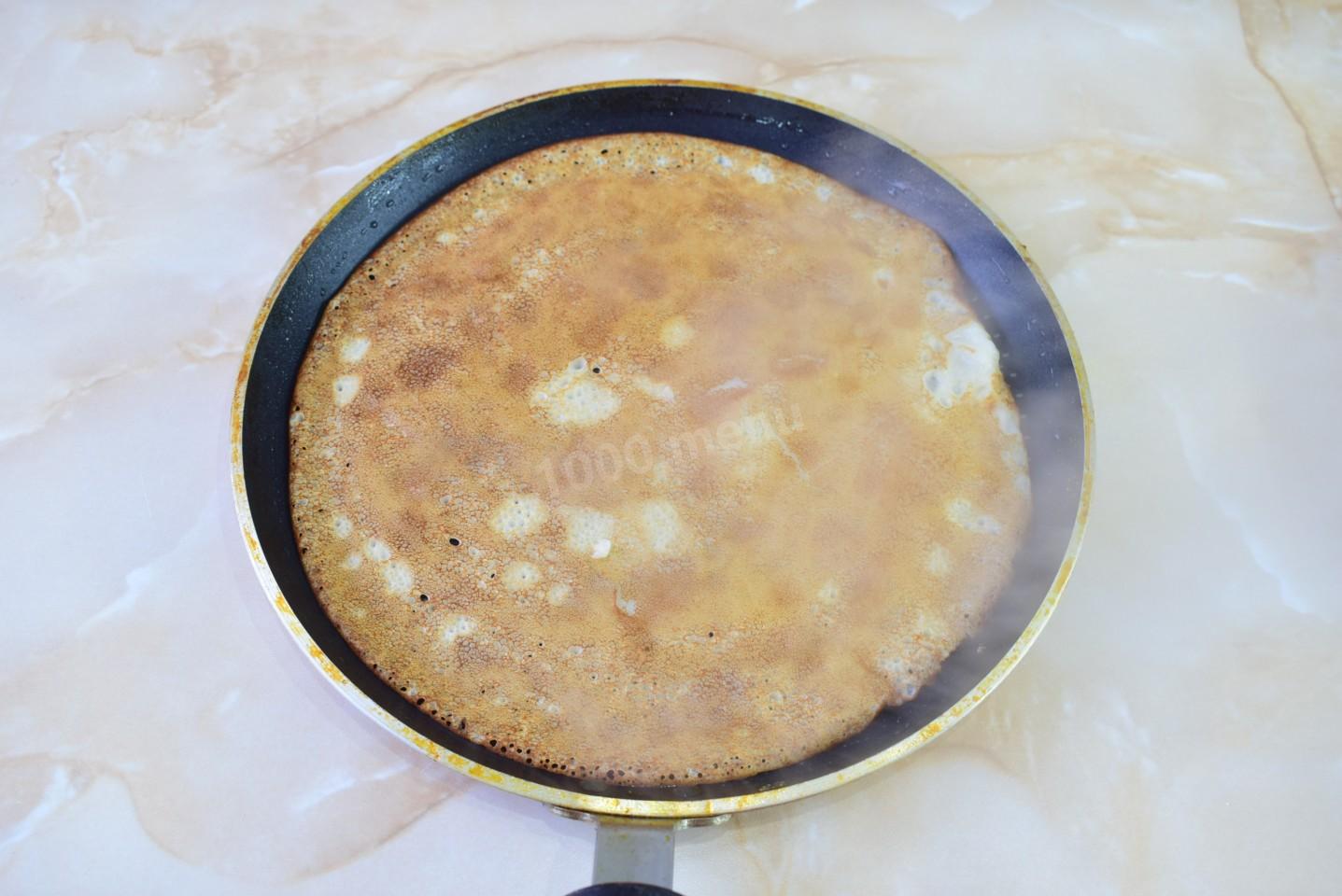Шаг 5 приготовления Блины с мясом и рисом