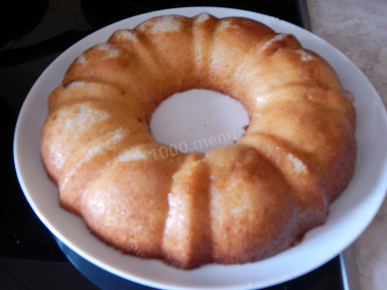 Шаг 6 приготовления Пирог из кукурузной муки на кефире