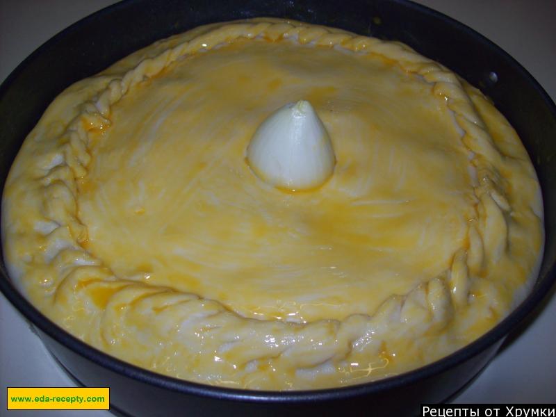 Шаг 16 приготовления Татарский пирог с мясом и картофелем