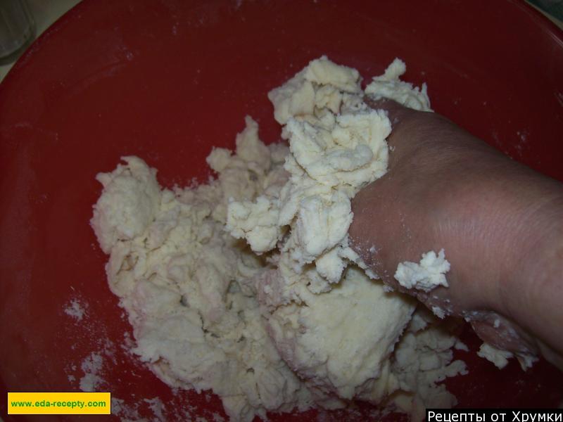 Шаг 8 приготовления Татарский пирог с мясом и картофелем