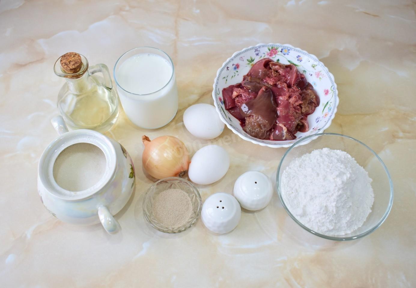 Шаг 1 приготовления Пирожки с куриной печенью