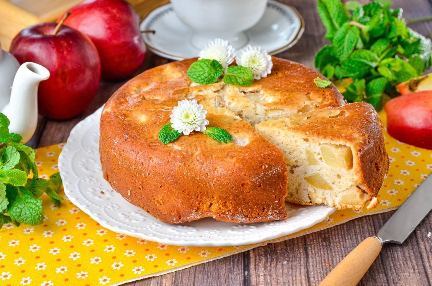 Обложка рецепта ПП шарлотка из рисовой муки