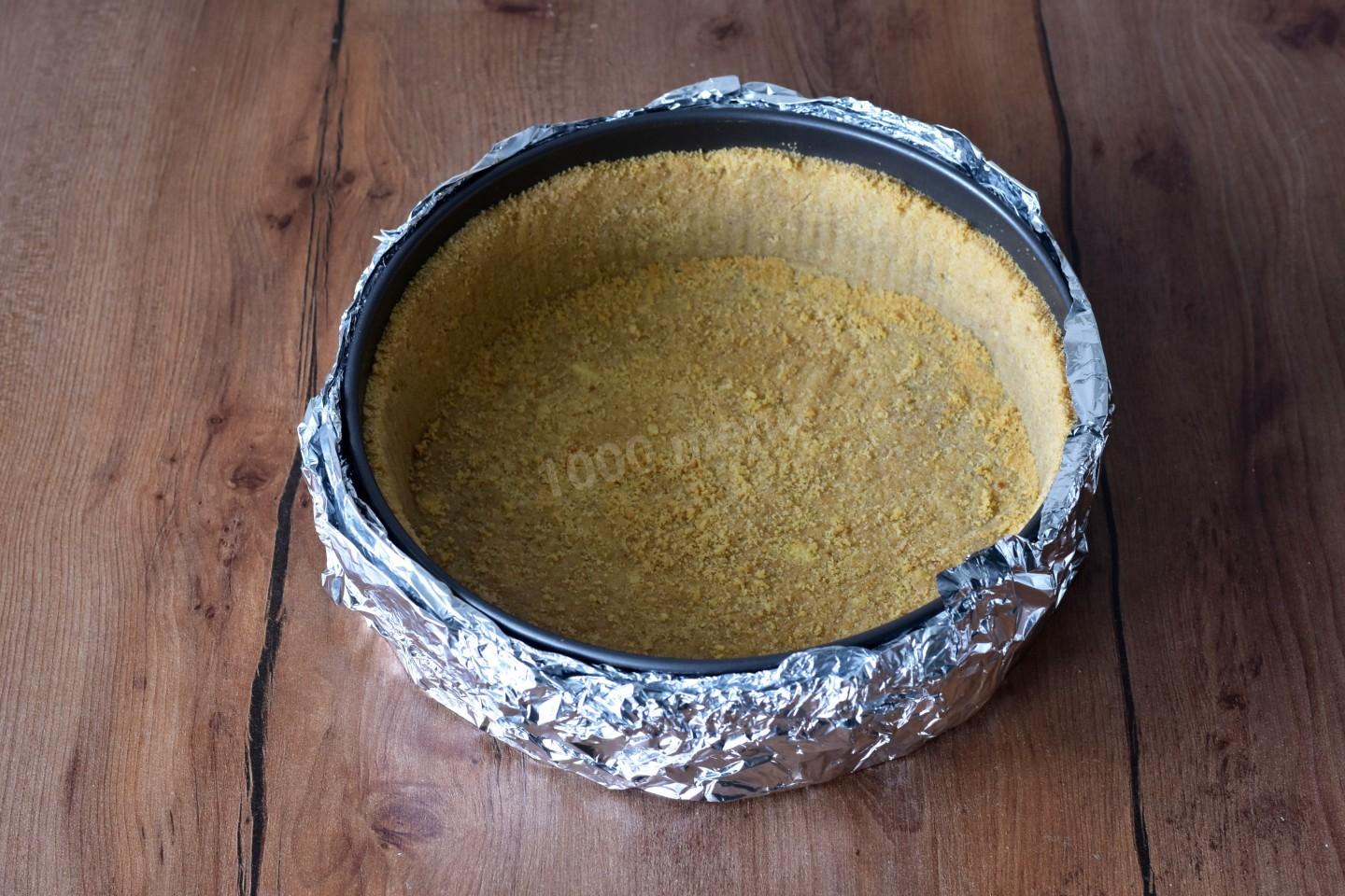 Шаг 9 приготовления Чизкейк с бананом и творогом