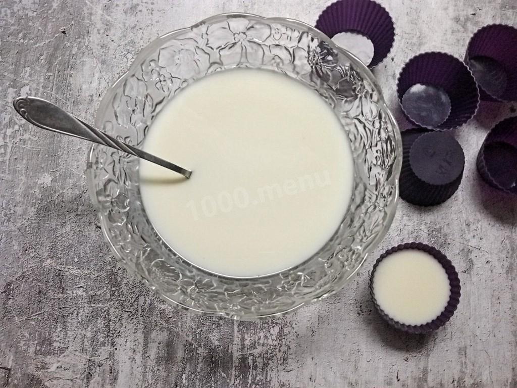 Шаг 8 приготовления Желе из желатина сметаны
